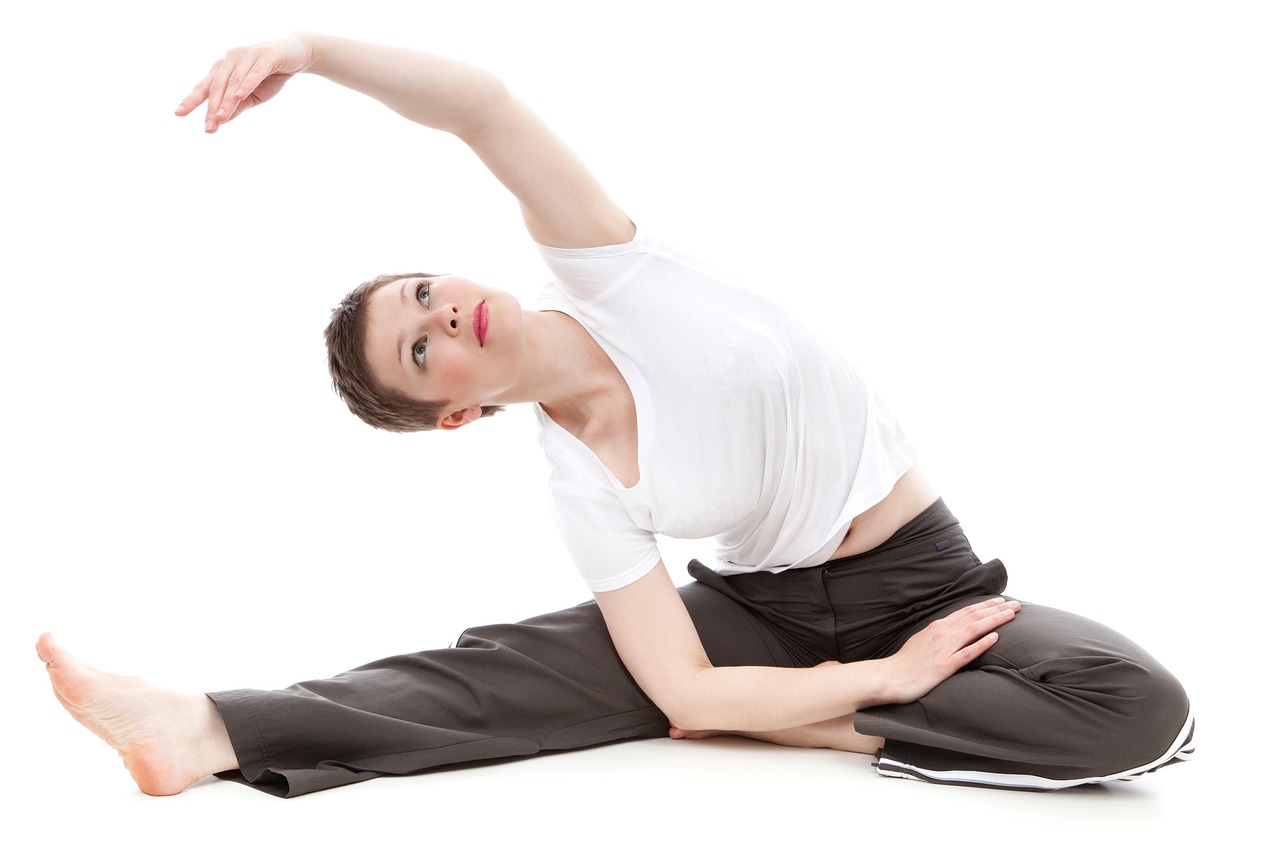 stretch, active, woman